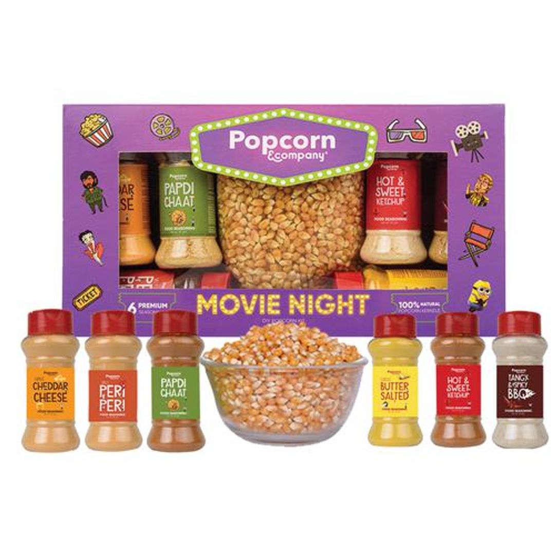 Movie Night – DIY Popcorn Kit, Seasoning Variety Pack