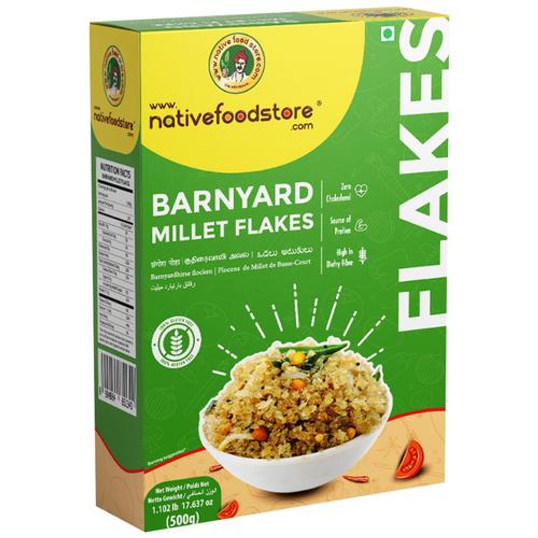 Kuthiraivali/Barnyard Millet Flakes - Rich In Protein & Fibre, No Cholesterol, Gluten Free