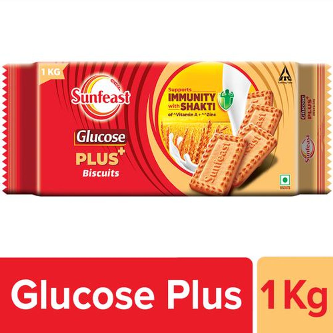 Glucose Plus Biscuits - With Vitamin A & Zinc, Light, Healthy, Supports Immunity