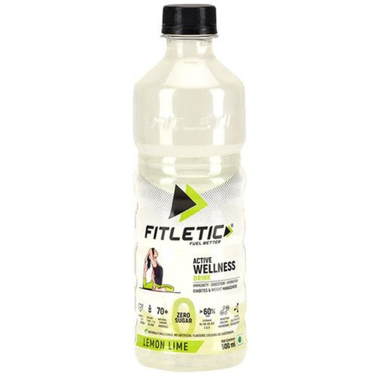 Active Wellness Drink - Lemon Lime, 0% Sugar, High Fibre, Enriched With 5 Vital Electrolytes, 70+ Minerals & 6 Vitamins