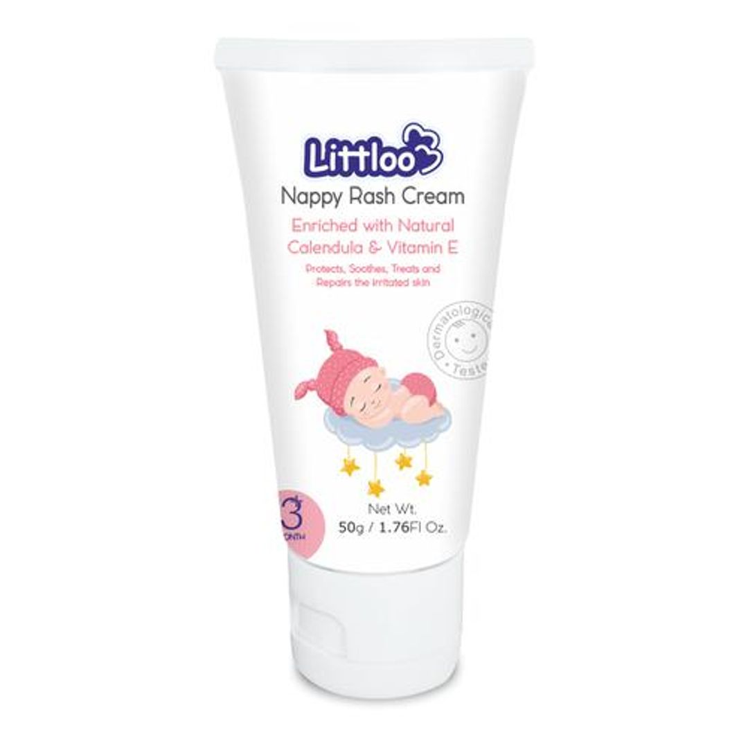 Babu Nappy Rash Cream - Natural Calendula & Vitamin E, Treats Irritated Skin, 3+ Months