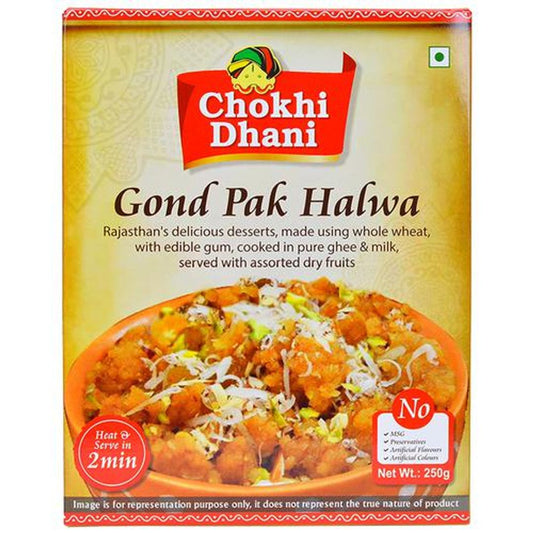 Gond Pak Halwa - Ready To Eat, Heat & Serve, Traditional Rajasthani Dessert, Made From Whole Wheat