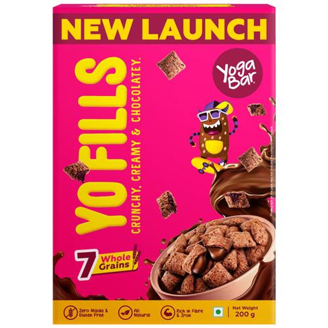 Yo Fills - 7 Whole Grains, High In Fibre & Iron, Crunchy, Creamy, Chocolatey, No Maida