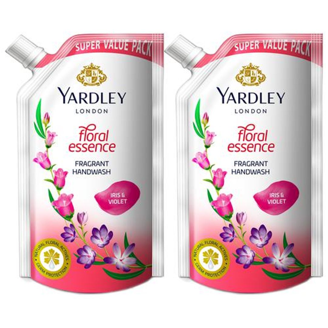 Yardley London Floral Essence Fragrant Handwash - Iris & Violet, Germ Protection