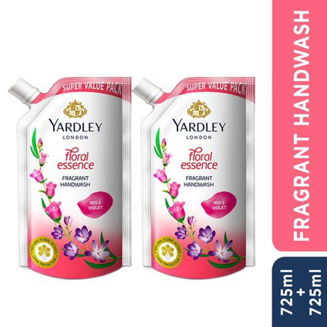 Yardley London Floral Essence Fragrant Handwash - Iris & Violet, Germ Protection