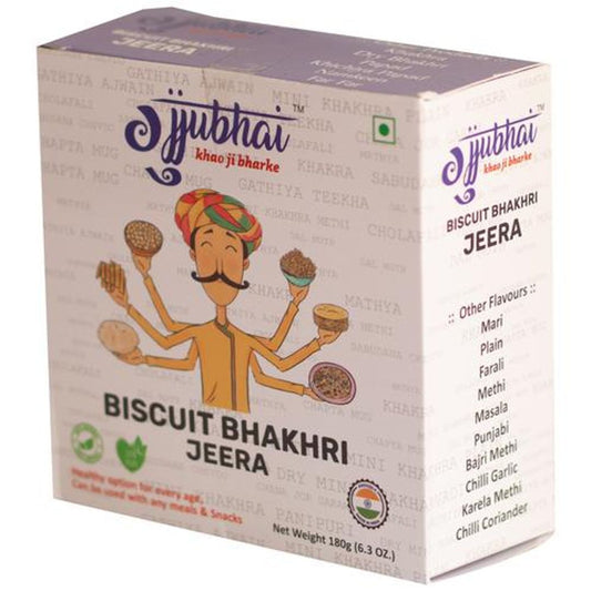 Biscuit - Bhakhri Jeera, 100% Natural & Vegan, Traditional Gujarati Snack