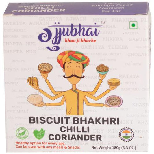 Chilli Coriander Bhakhri - 100% Wheat Flour, Natural & Vegan, Healthy Snack, No Maida