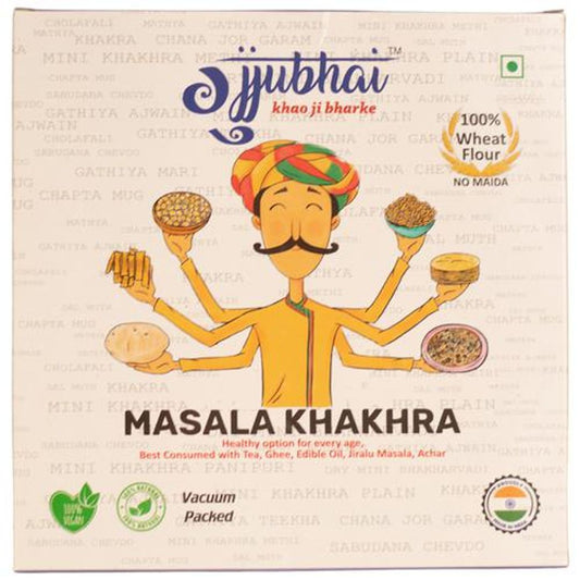 Masala Khakhra - 100% Wheat Flour, Natural & Vegan, Healthy Snack, No Maida