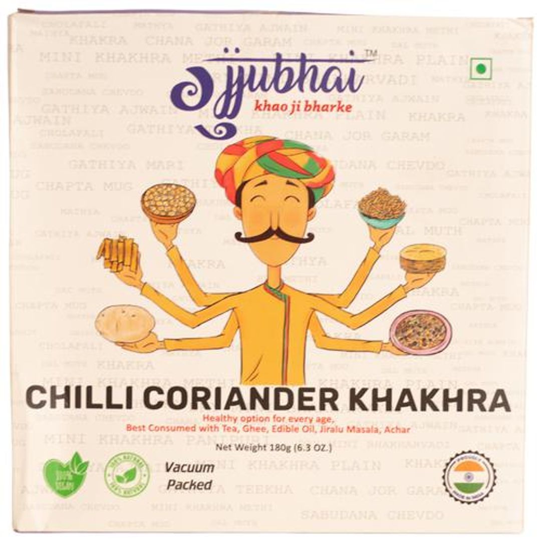 Chilli Coriander Khakhra - 100% Natural & Vegan, Traditional Gujarati Snack