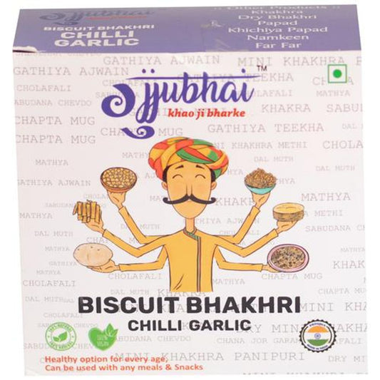 Biscuit - Bhakhri Chili Garlic, 100% Natural & Vegan, Traditional Gujarati Snack