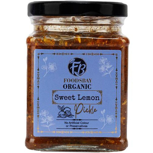 Organic Sweet Lemon Pickle - No Artificial Colours & Preservatives