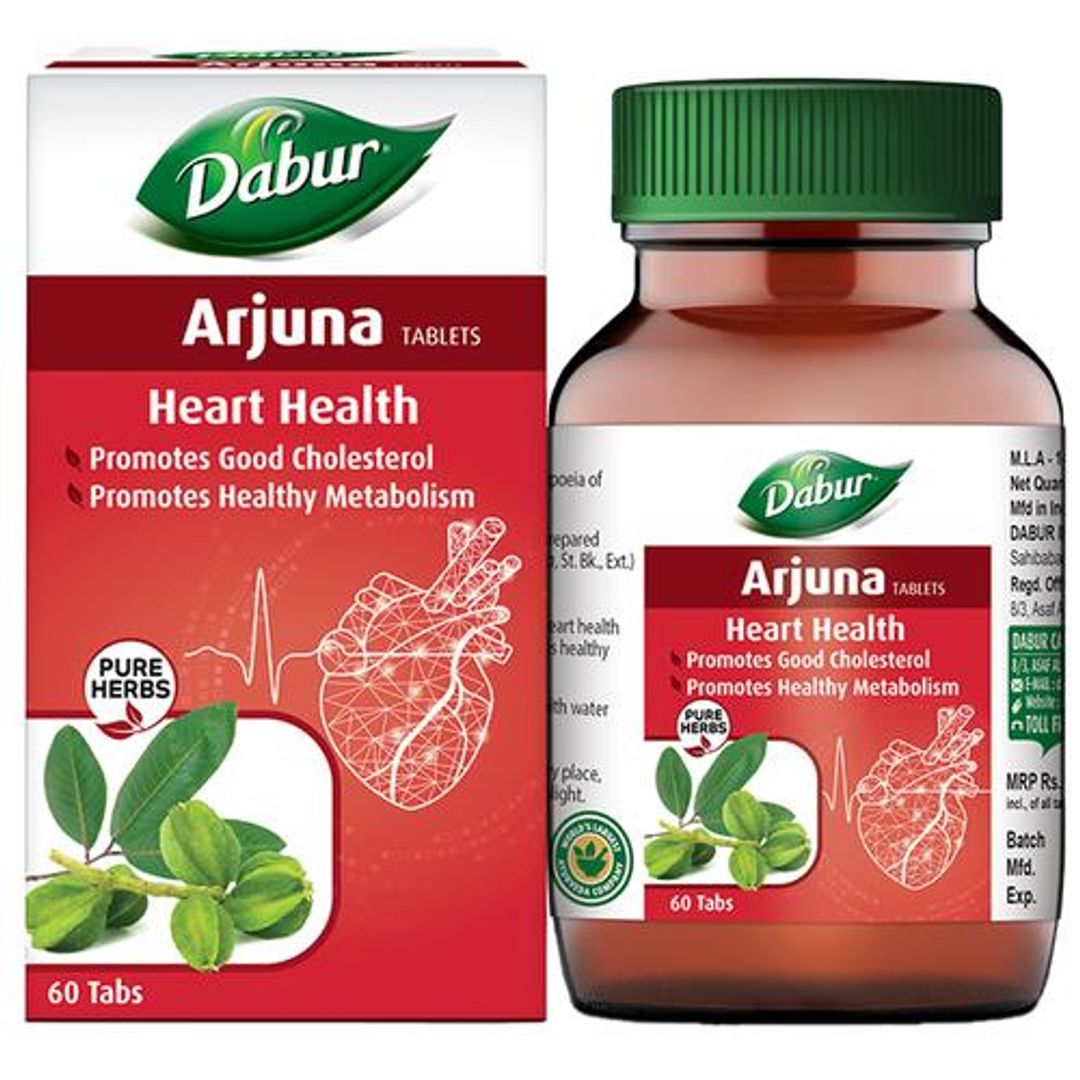 Pure Herbs Arjuna Tablets - Heart Health, Ayurvedic, Promotes Good Cholesterol, Overall Wellness