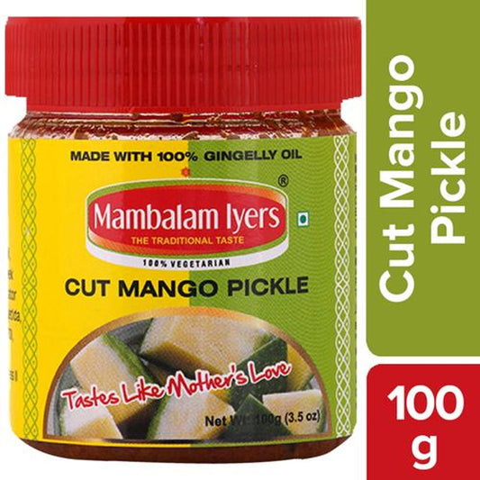 Cut Mango Pickle - Made With Gingelly Oil, Sweet, Tangy, Spicy, No Preservatives