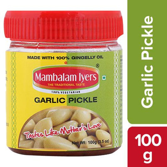 Garlic Pickle - Made With Gingelly Oil, Tangy & Spicy