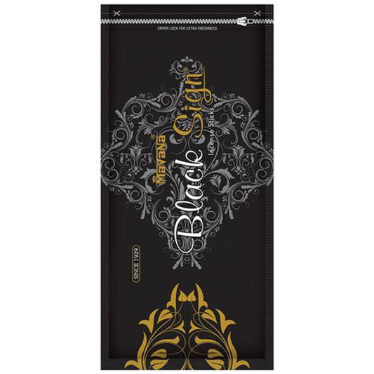 Black Sign Incense Sticks - High-Quality, Dense Fragrance, For Prayers, Positive Ambience