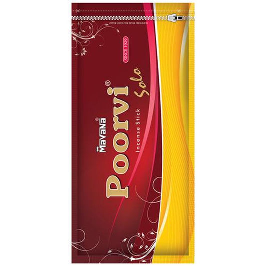 Poorvi Solo Incense Sticks - High-Quality, Premium Fragrance, For Prayers, Positive Ambience