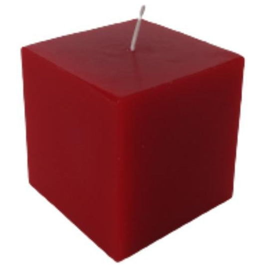 Square Pillar Candle - Scented, Toxin-Free, For Home Decor, Red