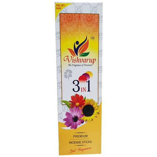 Incense Sticks / Agarbatti - 3 in 1 Premium, High-Quality, Fragrant, For Prayer, Positive Ambience