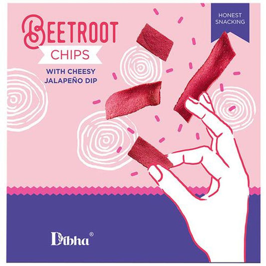 Beetroot Chips With Cheesy Jalapeno Dip - Crispy & Smokey Barbeque Flavour