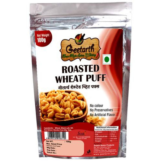 Roasted Wheat Puff - Crunchy Healthy Snack, No Preservatives Or Artificial Ingredients