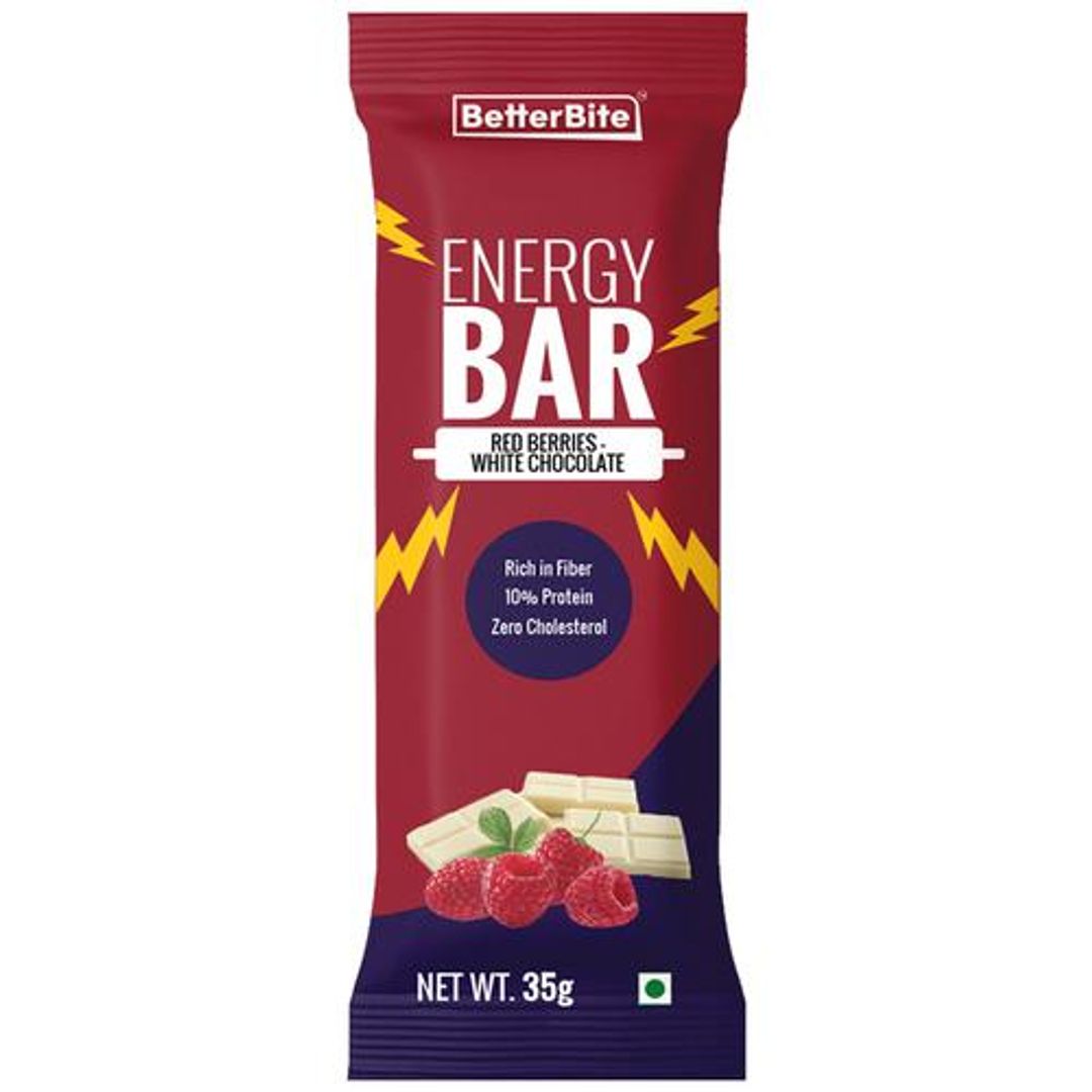 Energy Bar - Red Berries White Chocolate, 10% Protein, Fibre Rich