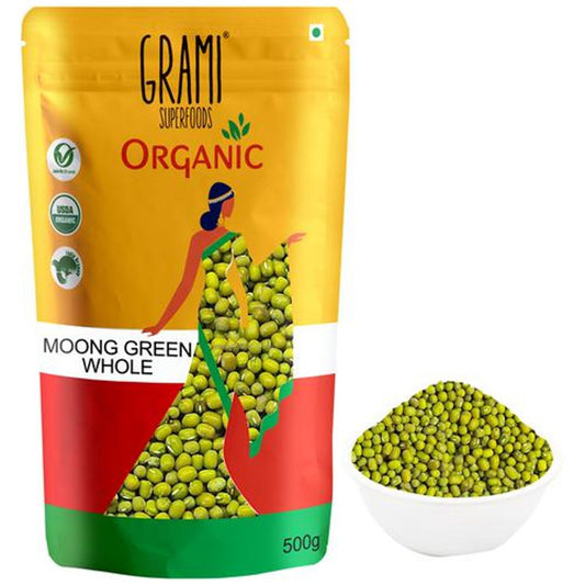 Organic Moong Green Whole - Rich Plant Protein, Nutrient Rich