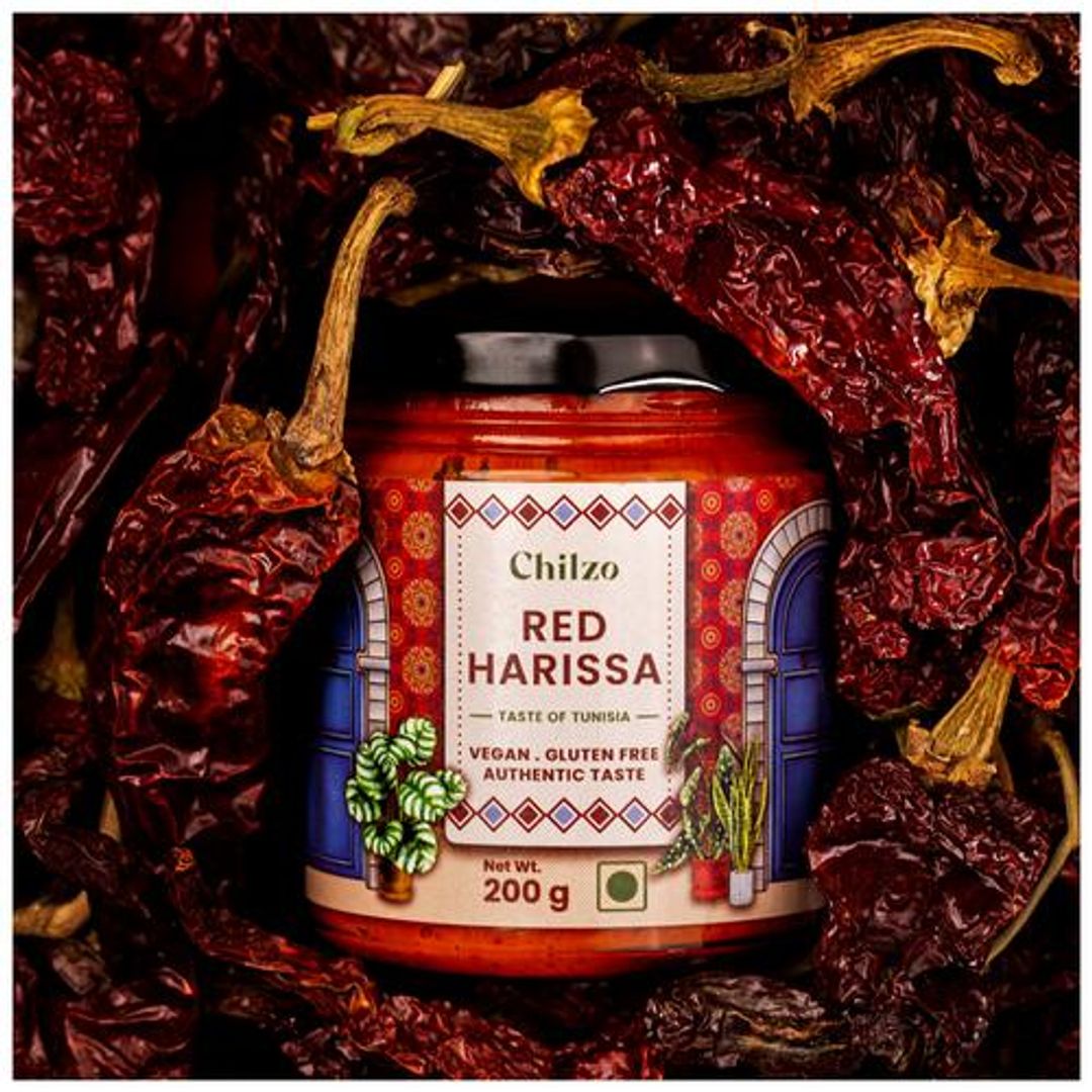 Red Harissa - Taste Of Tunisia, Vegan, Gluten Free, Authentic Taste, For Dips, Spread, Cooking