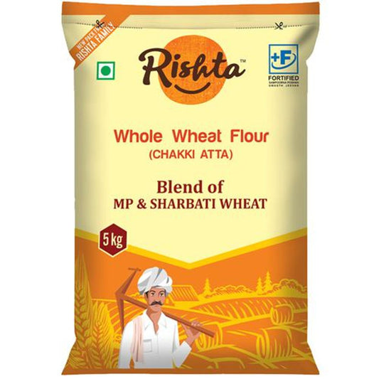 Whole Wheat Flour/Chakki Atta - Rich In Fibre & Iron, Promotes Healthy Growth - TOKO CART