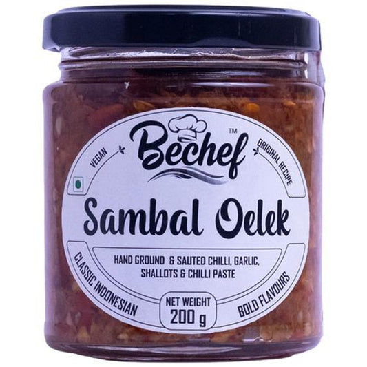 Sambal Oelek - Hand Ground & Sauted Chilli, Garlic, Classic Indonesian, Bold Flavours