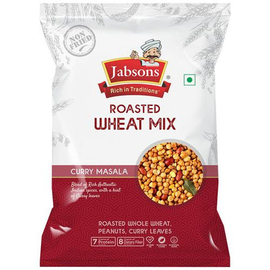 Roasted Wheat Mix - Curry Masala, Rich Authentic Indian Spices, Non-fried, Protein Rich