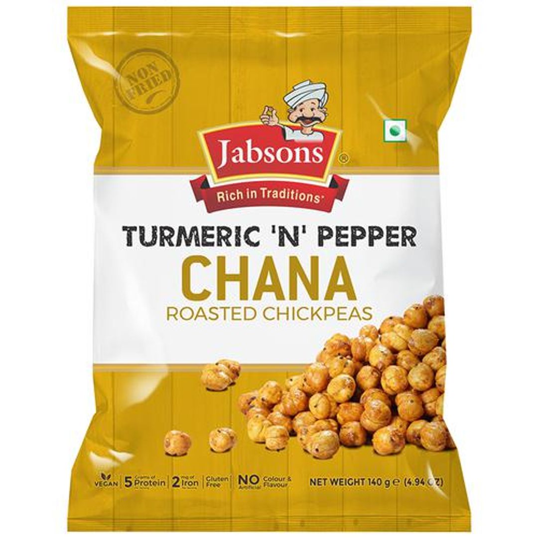 Turmeric 'N' Pepper Chana - Roasted Chickpeas, Rich In Protein & Iron, Gluten-free