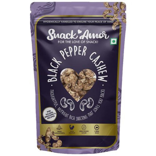 Black Pepper Cashews - Fibre-Rich, High In Protein, No Added Sugar