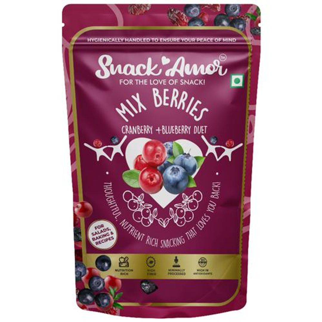 Mix Berries - Cranberries & Blueberries, Nutrient-Rich, High In Fibre, Antioxidants