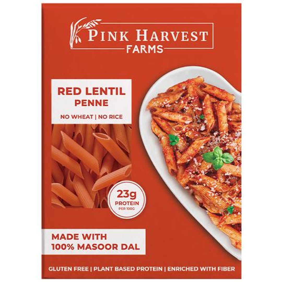 Red Lentil Penne Pasta - 100% Masoor Dal, Plant-based Protein, No Wheat/Rice