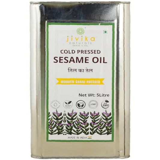 Cold Pressed Sesame Oil - Wooden Ghani Pressed, 100% Pure, Unrefined, Boosts Immunity