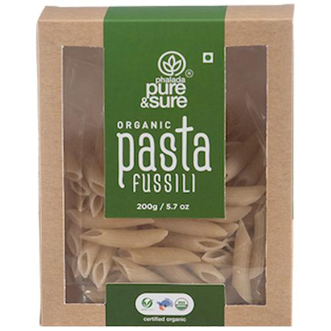 Organic Pasta Fusilli - Healthy, Made With Wheat Suji