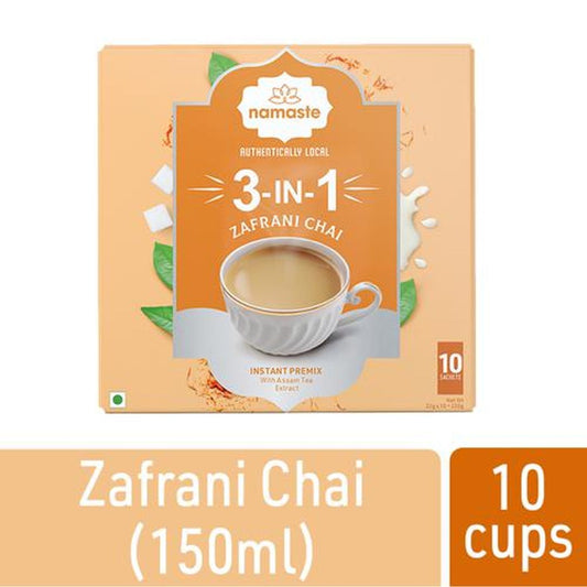 3-In-1 Instant Tea Premix - Zaffrani Chai, Assam Tea, Ready Mix, Authentically Local