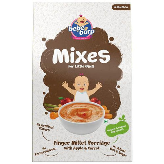 Finger Millet Porridge Mixes - With Apple & Carrot, Organic Baby Food, 6 Months+