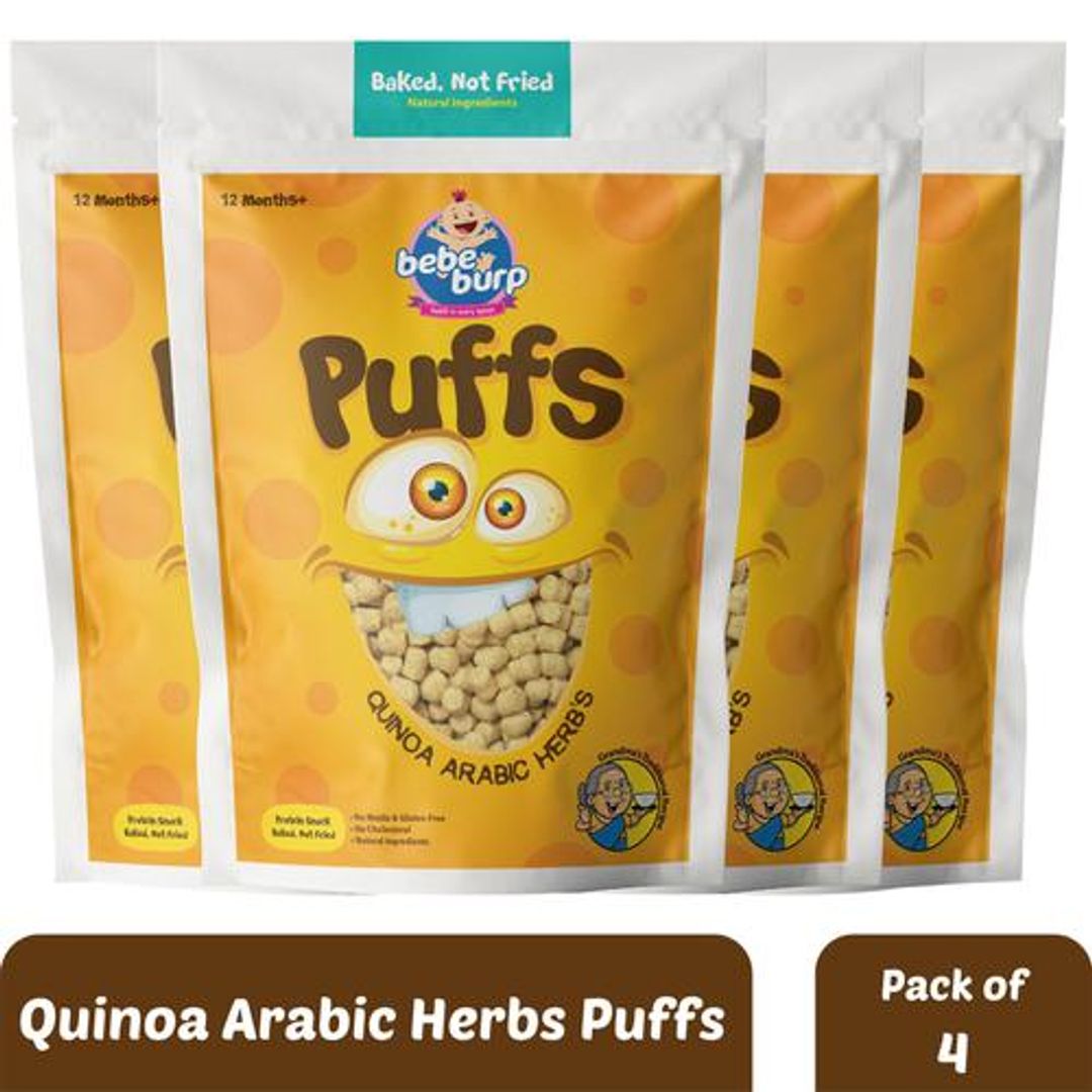 Quinoa Arabic Herb Puffs - Protein Snack, Baked, No Maida, Gluten-Free, 12 Months+