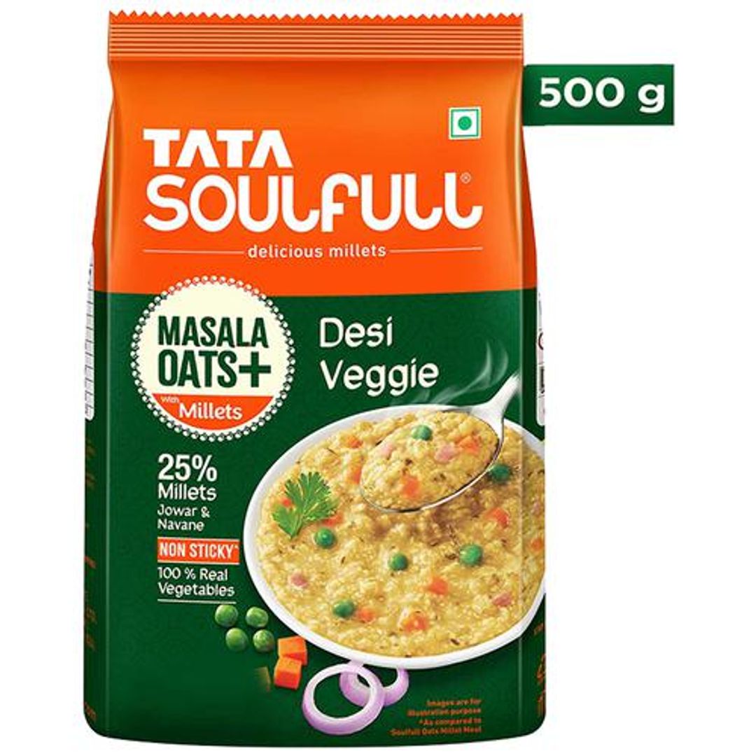 Masala Oats+ Tasty Snack With Millets - Desi Veggie