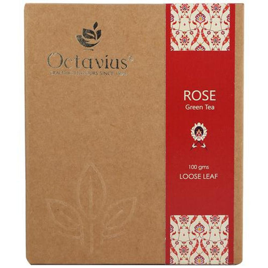 Rose Loose Leaf Green Tea - Exotic Blend, Refreshing, Boosts Immunity