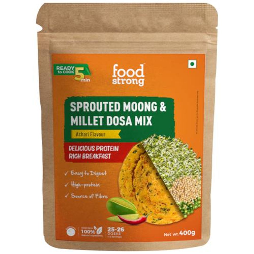 Sprouted Moong & Millet Dosa Instant Mix - Achari Flavour, High Protein, Rich Breakfast