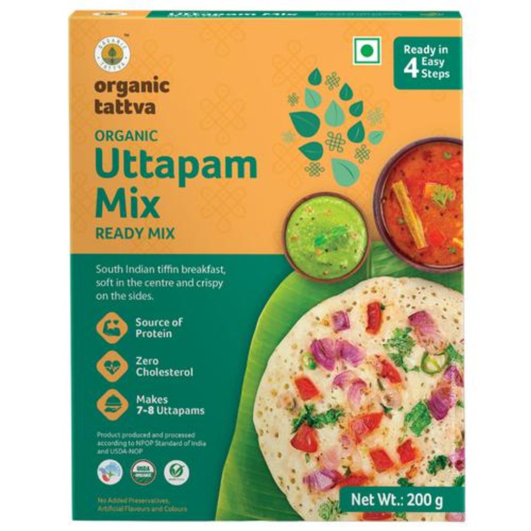 Organic Uttapam Ready Mix - Crispy, Source Of Protein, Zero Cholesterol