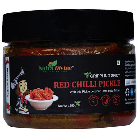 Grippling Spicy Red Chilli Pickle - Boosts Metabolism, Enhances Flavour Of Dishes