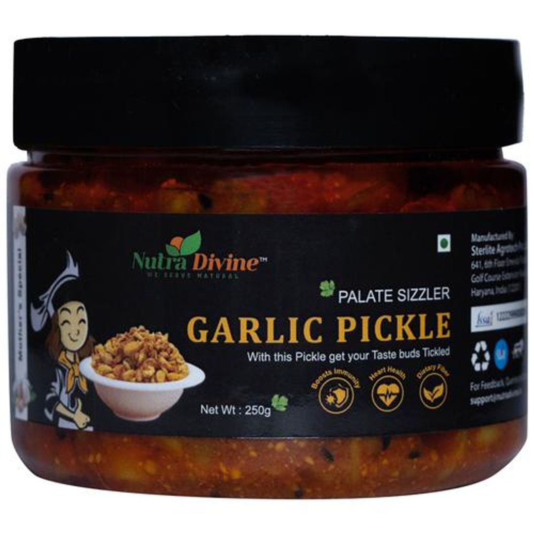 Palate Sizzler Garlic Pickle - Rich In Antioxidants, Enhances Flavour Of Dishes