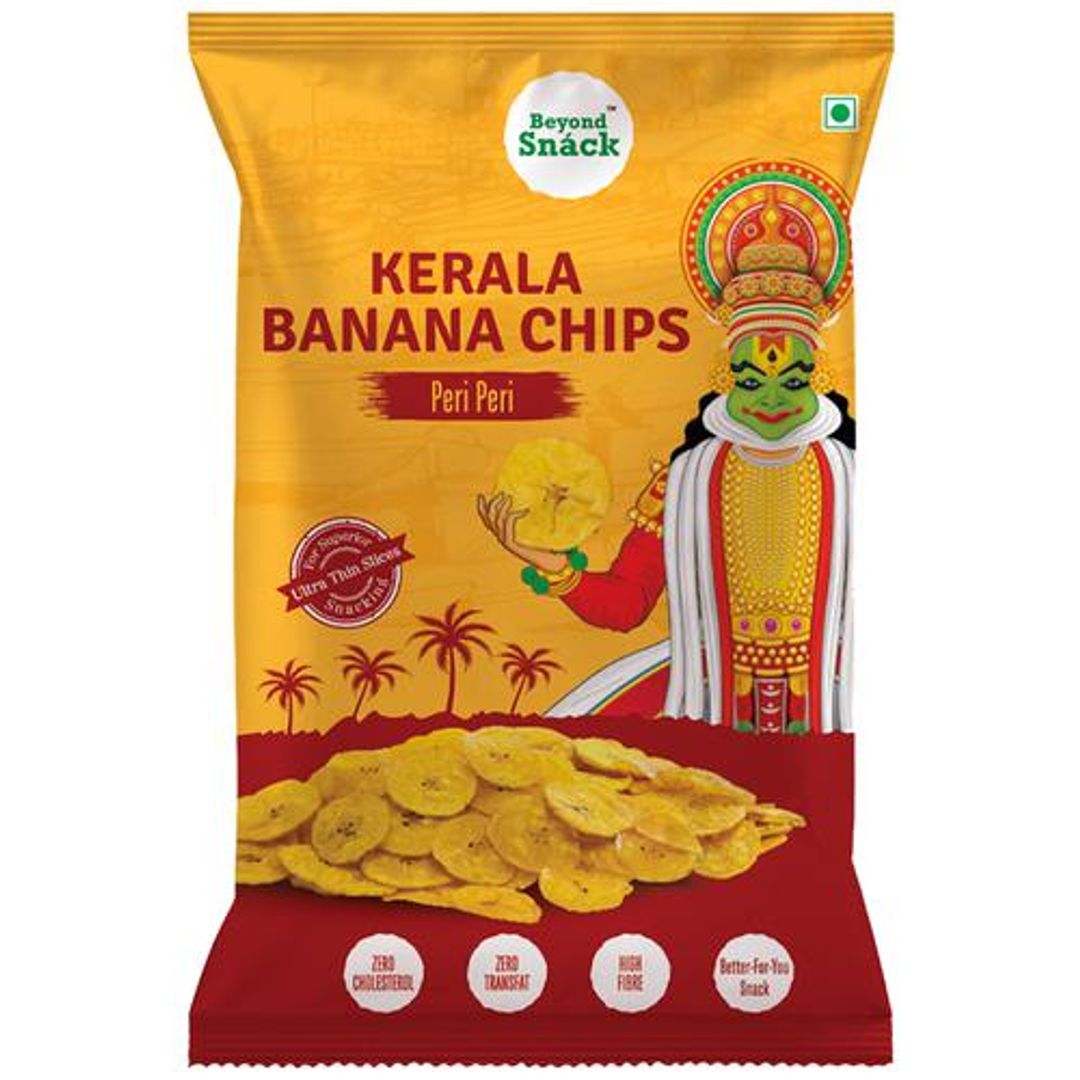 Kerala Banana Chips - Peri Peri Flavour, Thin & Crispy, Zero Cholesterol