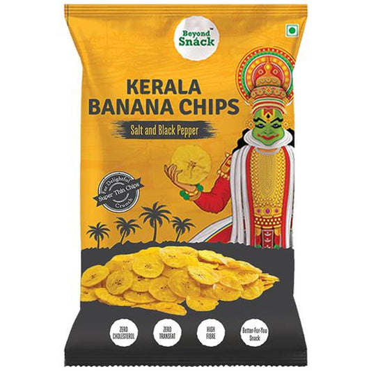 Kerala Banana Chips - Salt & Pepper, Savoury & Crispy, Zero Cholesterol