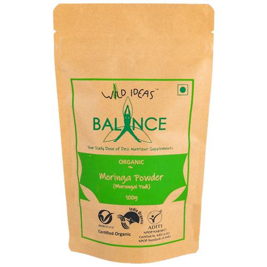 Balance Sun-Dried Moringa Powder - Organic, Authentic Taste, Grounded Spices Mix