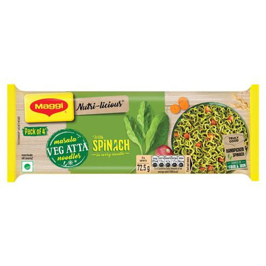 Nutri-Licious Masala Veg Atta Noodles With Spinach - Rich In Iron & Fibre