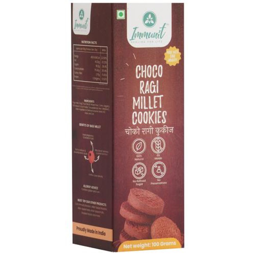 Choco Ragi Millet Cookies - With Cane Jaggery